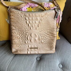 Brahmin Melbourne Katie Crossbody Sesame With Cloth Bag